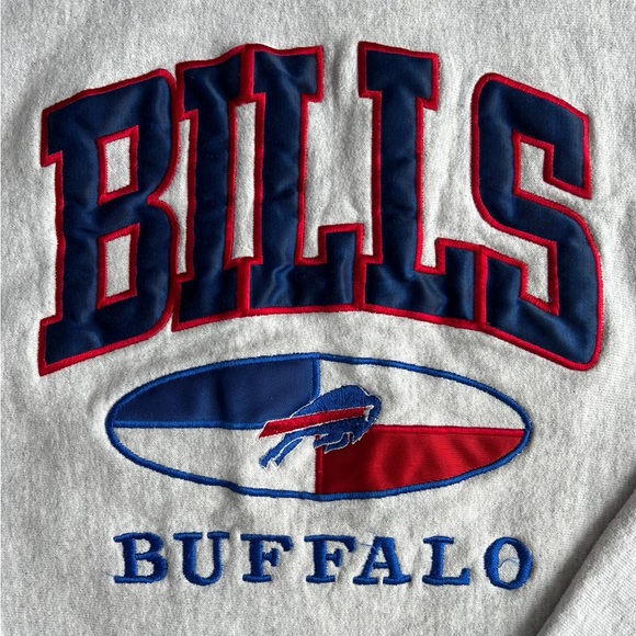 Vintage 90s Mens NFL Buffalo Bills Crewneck Sweatshirt Size Large USA - Picture 2 of 5
